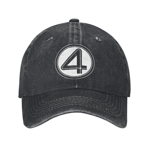 Cap Fantastic Four - Ausgewaschener schwarzer Denim