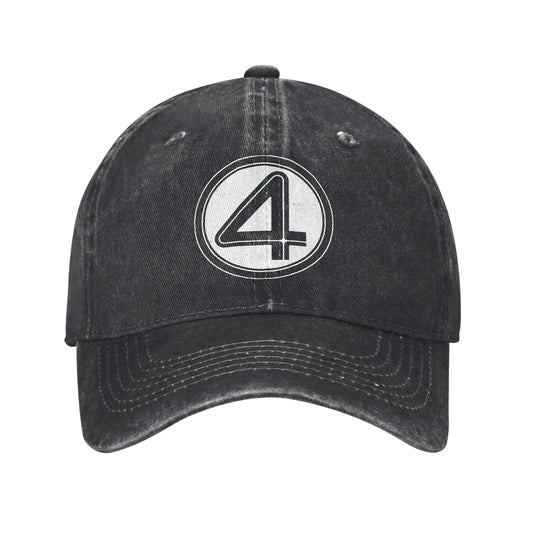 Cap Fantastic Four - Ausgewaschener schwarzer Denim