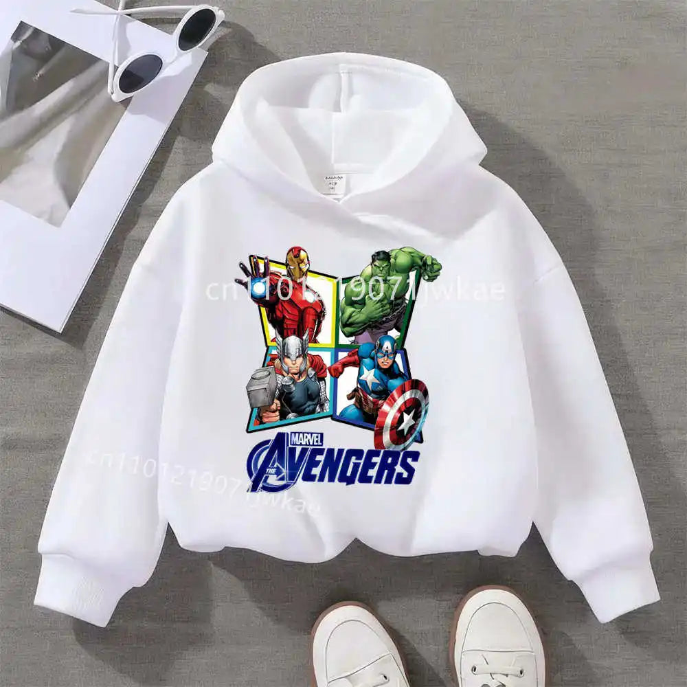 Kapuzenpullover Kinder Avengers Raute 4 Helden - Weiß