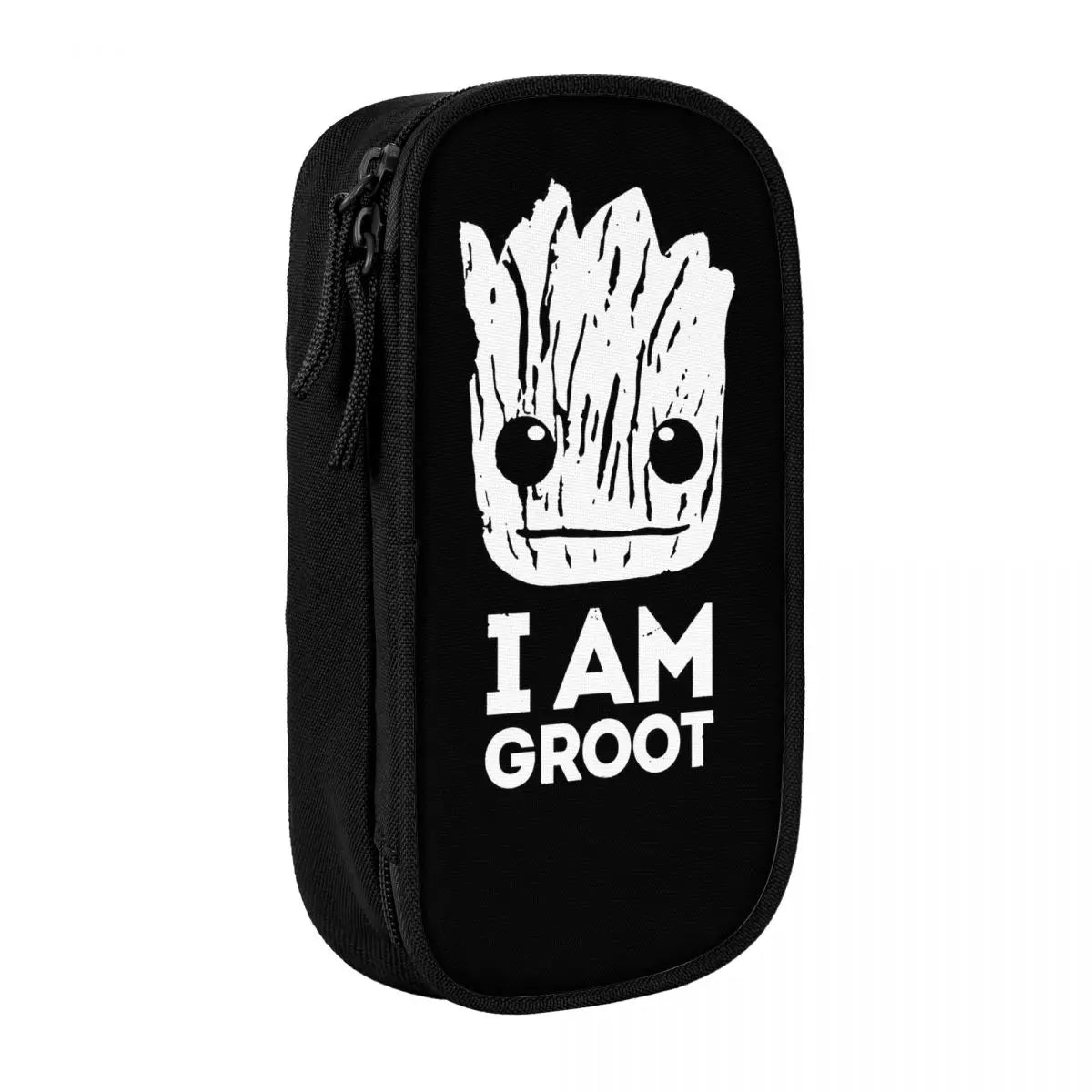 Avengers Baby Groot Kulturtasche - I Am Groot Gravur Schwarzer Hintergrund