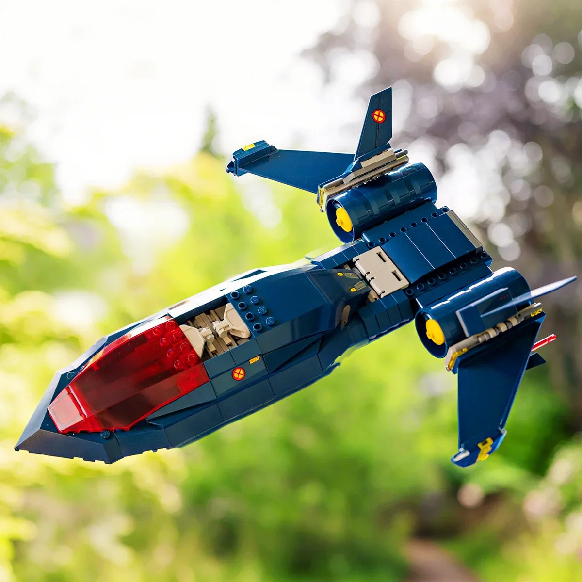 Spielzeug Bausteine Flugzeug X-Jet Blackbird - Modell Avengers X-Men