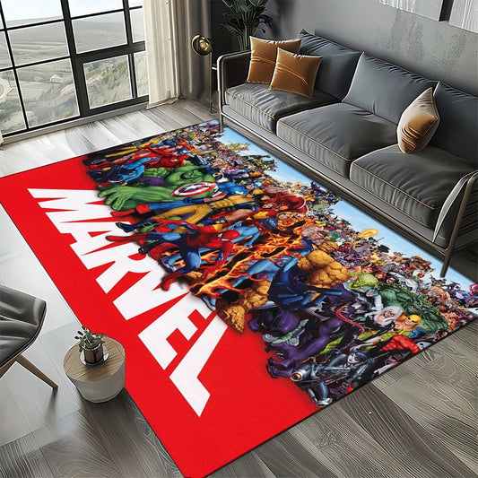 Avengers 3D-Teppich – Rotes Marvel-Logo-Design