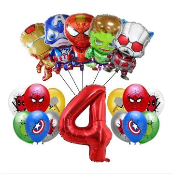 Avengers Geburtstagsdekoration – Folienballon Zahl 4