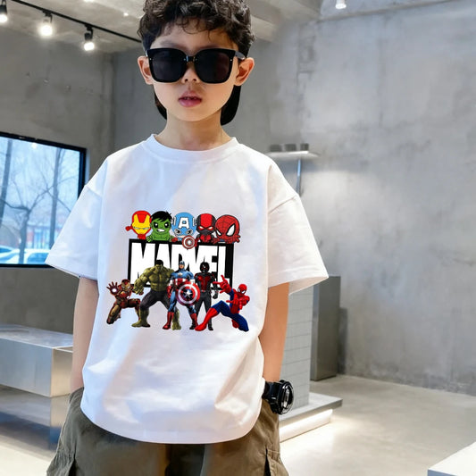 Kinder T-Shirt Marvel - Chibi Gruppe Bunt