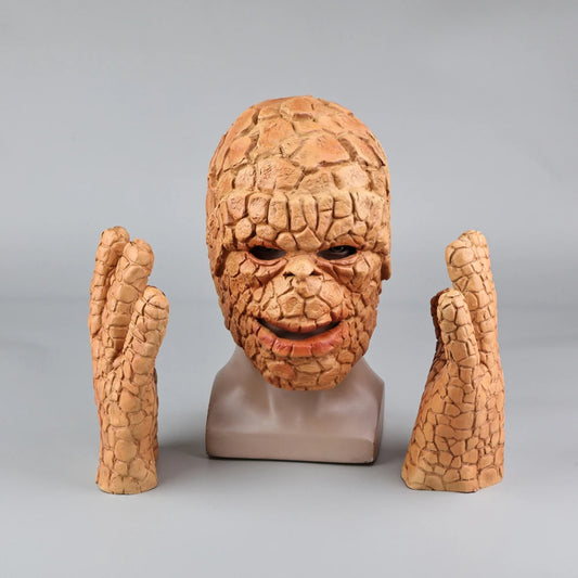 Maske und Handschuhe Das Ding - Cosplay Fantastic Four Latex Erwachsene