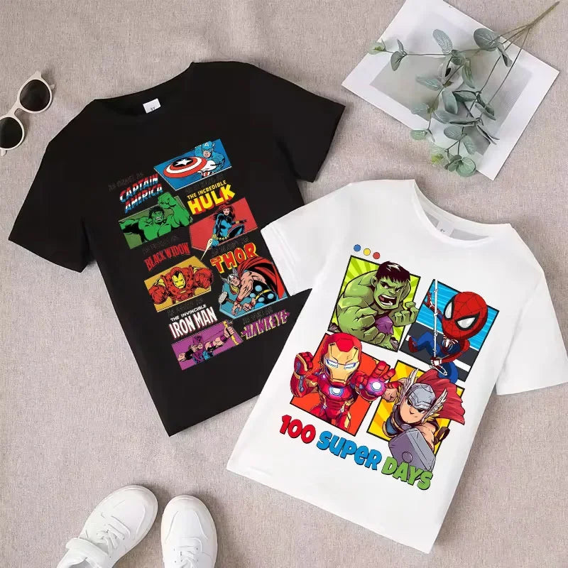 T-Shirt Kinder Avengers My Dad Is My Hero - Weiß