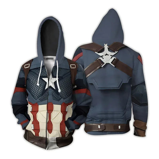 Avengers Captain America Kapuzenpullover - 3D Cosplay Hoodie