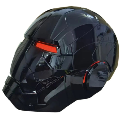 Iron Man MK5 Helm Schwarz - LED-Augen Sprachsteuerung Cosplay