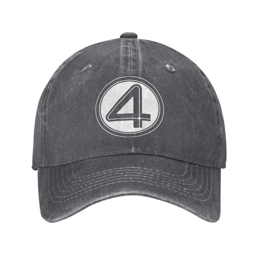 Fantastic Four Cap – Dunkelgrauer Used-Denim