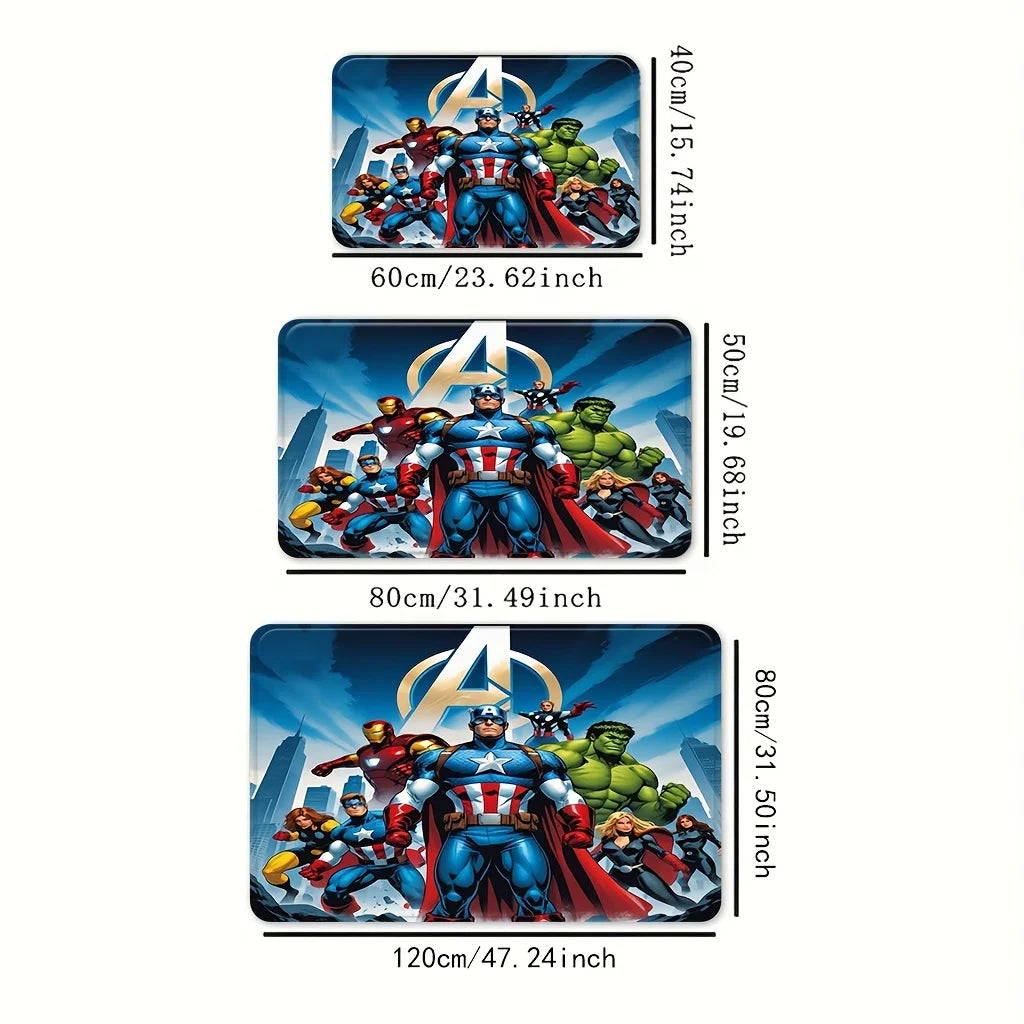 Avengers Heldengruppe Teppich - Goldenes A Logo Stadt