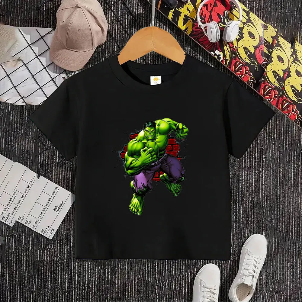 T-Shirt Kinder Hulk - Durch Mauer brechend Weiß