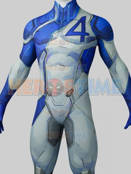 Fantastic Four Mister Fantastic Kostüm – Blau-Grauer Overall mit Rüstungseffekt