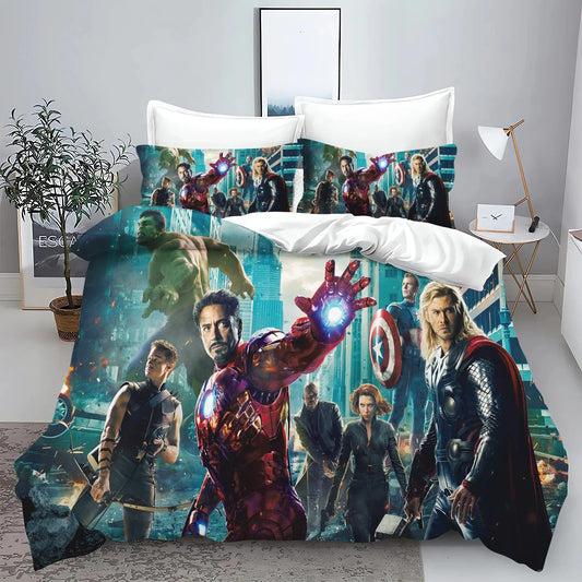 Bettbezug Avengers - Komplette Gruppe Stadt