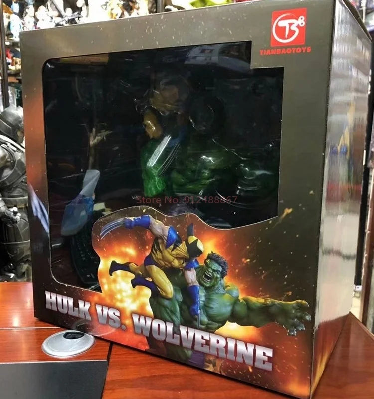 Hulk gegen Wolverine PVC-Statue – Sammlerstück Kampfszene