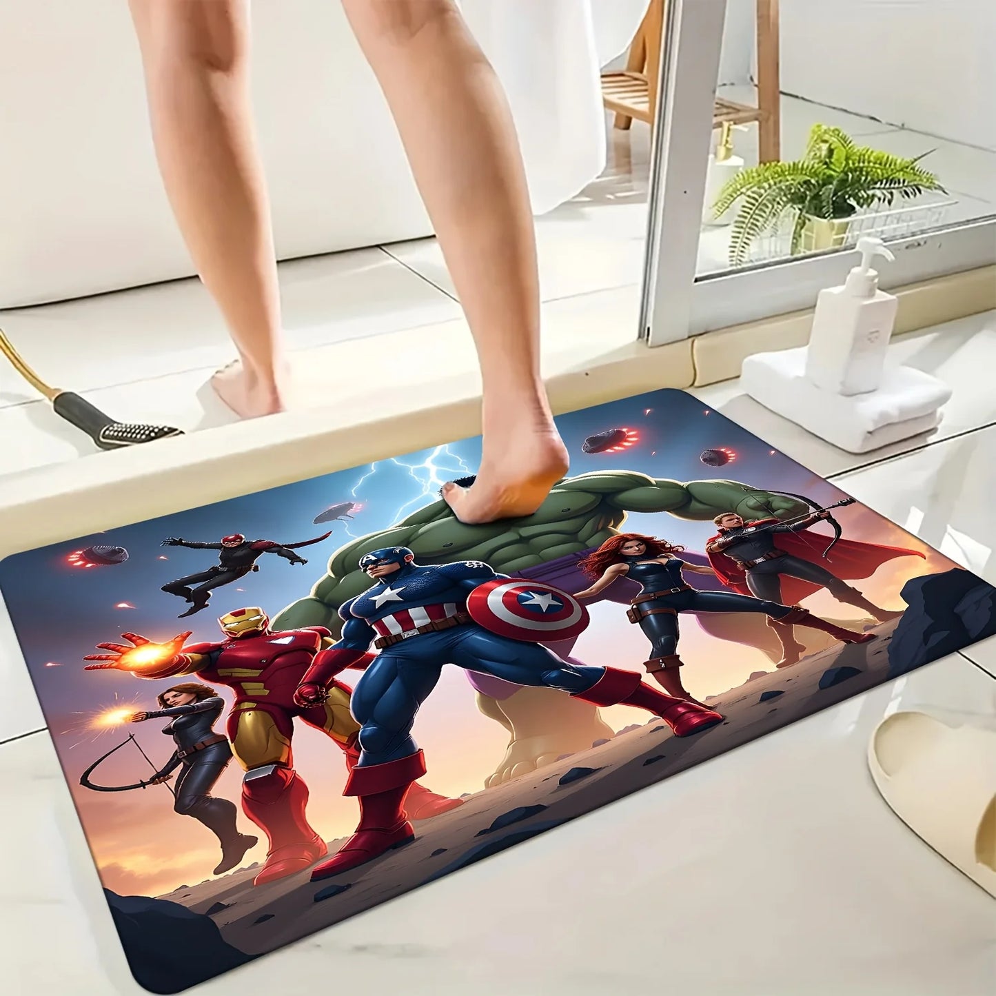 Badematte Avengers Iron Man - Abstraktes, explosives Design