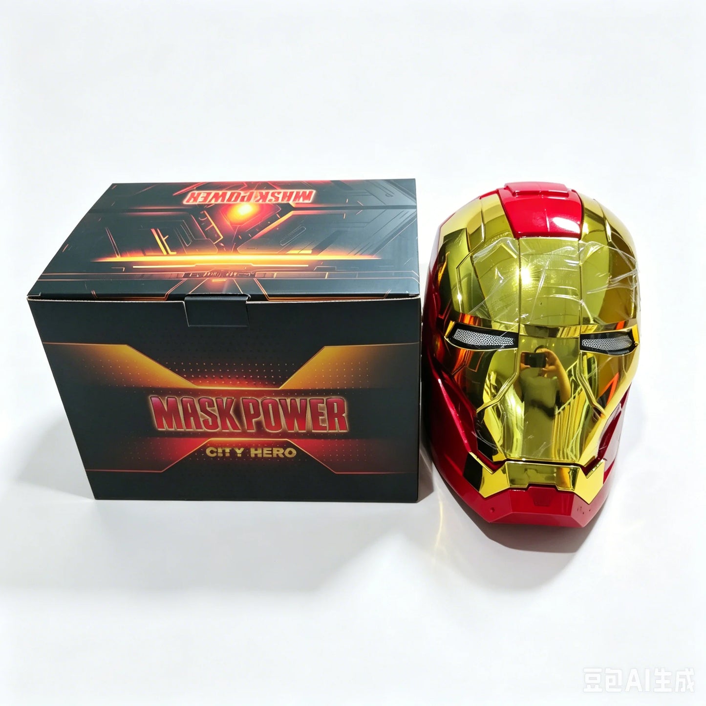 Avengers Iron Man Maske - Elektrischer Helm mit Sprachsteuerung, Schwarz