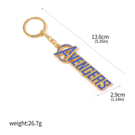 Schlüsselanhänger Avengers - Text Blau Gold