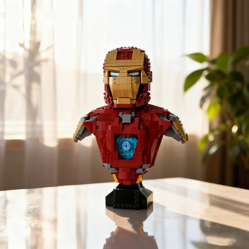 Figurine Avengers Iron Man Büste aus Bausteinen - 882 Teile
