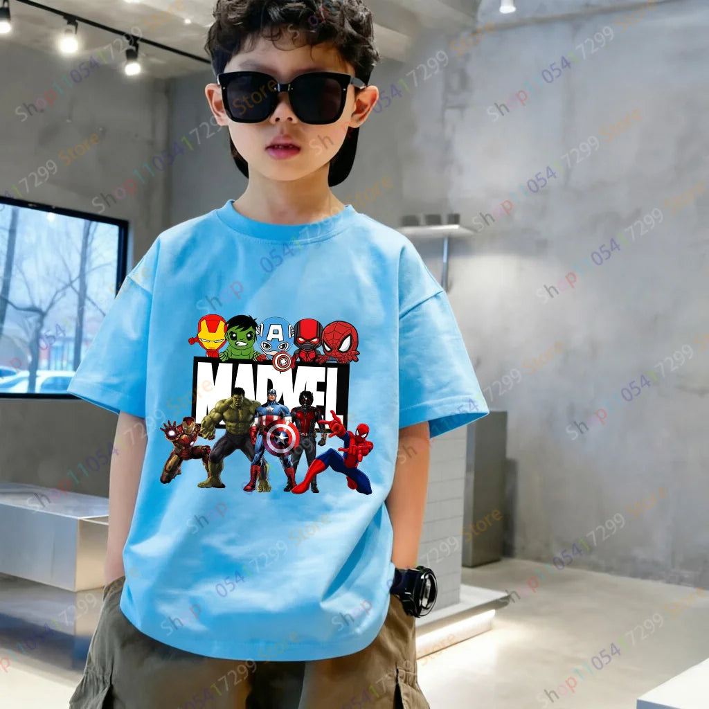 Kinder T-Shirt Marvel - Chibi Gruppe Bunt