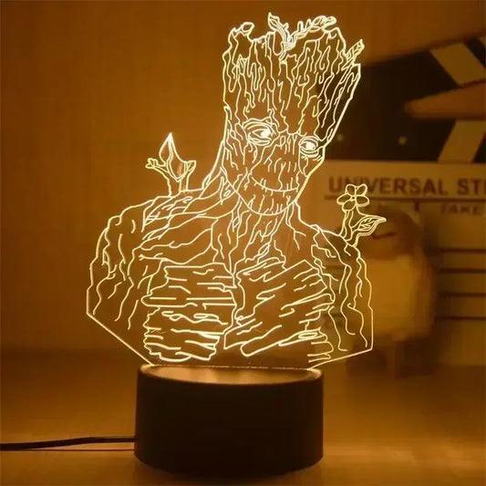 LED-Lampe Avengers Groot – Arme erhoben 3D 18cm