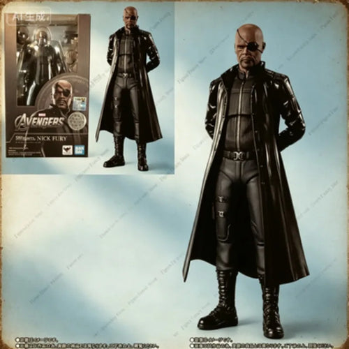 S.H.Figuarts Nick Fury Figur - Bandai Langer Mantel SHIELD Direktor