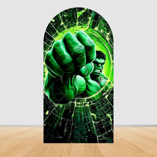 Party-Hintergrund Bogen Avengers Hulk - Faust durchbricht Glas