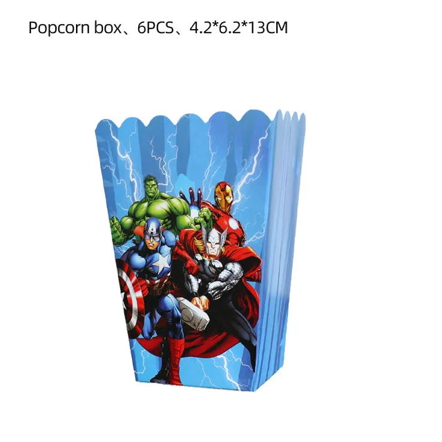 Avengers Geburtstagsdeko – Popcornboxen x6