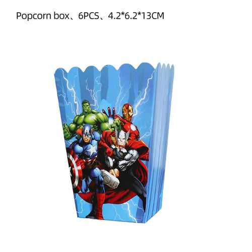 Avengers Geburtstagsdeko – Popcornboxen x6