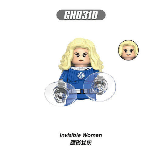 Mini-Actionfigur Invisible Woman – durchsichtige Blasen