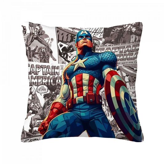 Captain America Kissenbezug - Stolze Pose Zeitungshintergrund