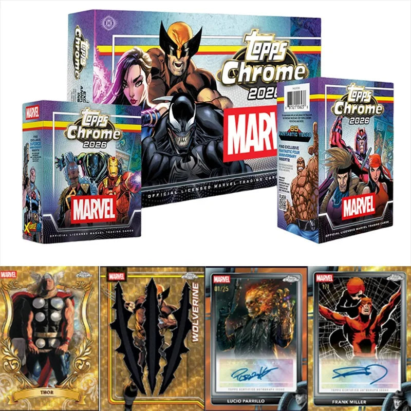 Topps Chrome Marvel Comics 2026 Sammelkarten – Offizielles Wolverine Venom Boxset